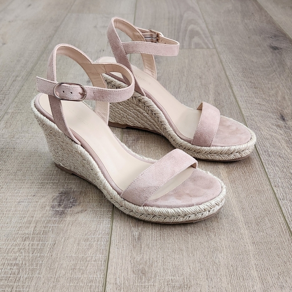 Stuart Weitzman Teddi Wedge Sandals, Size 6 - Picture 2 of 9